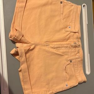 Peach high rise shorts
